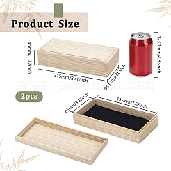 Cajas de almacenamiento de madera&nbsp;CON-WH0095-141B