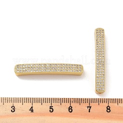 Placcatura a cremagliera in ottone micro pavé di perle di zirconi trasparenti&nbsp;KK-C063-21G