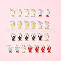 24pcs 6 colgantes de esmalte de aleación de colores&nbsp;ENAM-FS0001-92