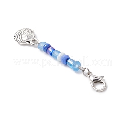 6 pz decorazioni pendenti in lega di zinco a forma di animale marino&nbsp;HJEW-JM03159-01