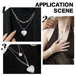 Kit fai da te per realizzare una collana con ciondolo a cuore&nbsp;DIY-DC0001-20