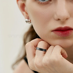 18 stücke 6 stile 201 edelstahl geriffelte finger ring einstellungen&nbsp;RJEW-SC0001-33EB