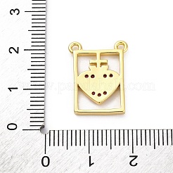 Colgante micropavé cubic zirconia de latón&nbsp;KK-U066-21B-G