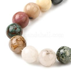 Naturquarzkristall & Rhodochrosit & Rosenquarz & Amethyst & Erdbeerquarz & Turmalinquarz/schwarze Rutilquarzperlenstränge&nbsp;G-B143-A01-10mm