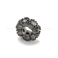 Messing Micro Pave klare Zirkonia Perlen&nbsp;KK-G493-45B