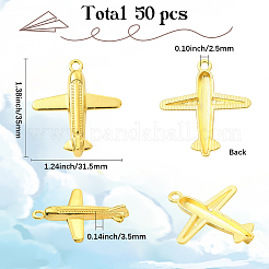 50 ciondolo a forma di aereo in lega&nbsp;FIND-SC0018-07