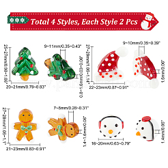 8 pz 4 perline fatte a mano in stile lampwork&nbsp;LAMP-CA0001-08