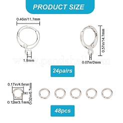 24 paio di orecchini a cerchio in ottone&nbsp;DIY-CN0002-20