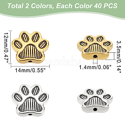 80pcs 2 Farben tibetanische Legierungsperlen&nbsp;FIND-PH0005-72