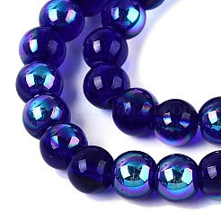 Transparentes perles de verre de galvanoplastie brins&nbsp;EGLA-Q132-6MM-01A-18