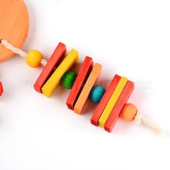 Jouet à mâcher perroquet en bois&nbsp;AJEW-WH0223-08