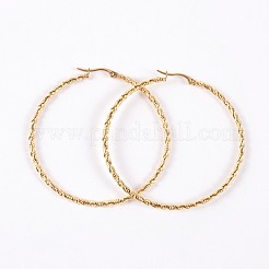 Orecchini a cerchio in acciaio inossidabile 304&nbsp;EJEW-P040-22-B