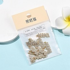 Pendentifs en laiton et zircon cubique transparent pour la fête des mères de Shegrace&nbsp;XGRQ1R068-359G
