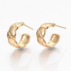 Boucles d'oreilles demi-créoles en laiton&nbsp;KK-R117-038-NF