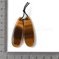 2 colgante de ojo de tigre natural.&nbsp;G-A228-03D