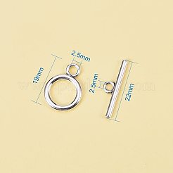 Chiusure toggle argento tibetano&nbsp;TIBE-PH0001-06AS-NR