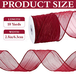 Polyester Organza Bänder&nbsp;SRIB-WH0011-357B
