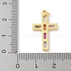 Ottone micro spianare pendenti zirconi&nbsp;KK-P294-05G