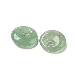 Breloques en forme de donut/disque pi en aventurine verte naturelle&nbsp;G-G142-02H