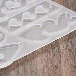 Moule en silicone pour boucles d'oreilles et pendentifs en forme de cœur&nbsp;DIY-Q033-06A
