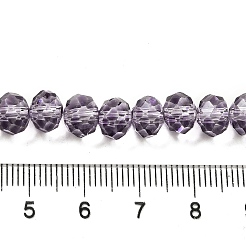 Brins de perles de verre de peinture de cuisson transparente&nbsp;DGLA-A034-T8mm-D07