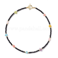 Collane di perline di quarzo craquelé sintetico da donna&nbsp;NJEW-JN04801