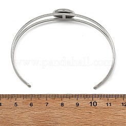 Brazaletes tipo brazalete de acero inoxidable 304 que no se empaña y concha de paua natural para mujer.&nbsp;BJEW-JB14122-01