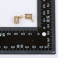 5 pezzo di placcatura in ottone con micro pavé di perline di zirconi cubici&nbsp;KK-SZ0006-18