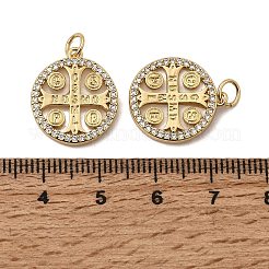 Goldenen Ton Messing Micro Pave Zirkonia Anhänger&nbsp;KK-I658-30B