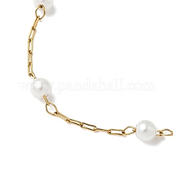 Herstellung von Armbändern aus ABS-Imitationsperlen&nbsp;AJEW-JB01351