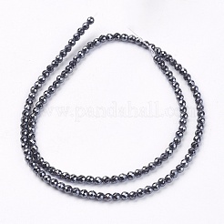 1strand Klasse A Unmagnetisches synthetische Hämatit Perlen Stränge&nbsp;X-G-S086-3mm