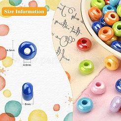Opake Acrylperlen europäischen&nbsp;FIND-CJC0003-66