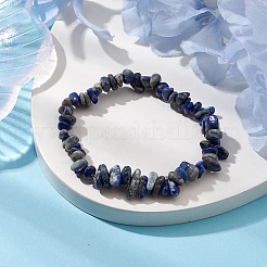 Bracelets extensibles en perles de lapis-lazuli naturelles pour hommes et femmes&nbsp;BJEW-JB10652-03