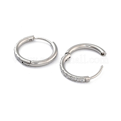 Creolen für Damen aus chirurgischem Edelstahl 316 mit klaren Zirkonia&nbsp;EJEW-A109-01C-P