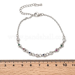 Micro ottone spianare Braccialetti di collegamento zirconi&nbsp;BJEW-H639-10P
