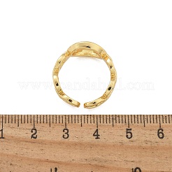 Anillos abiertos de latón para mujer&nbsp;RJEW-K289-01G-Y