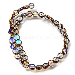 Brins de perles de verre transparentes galvanisées&nbsp;GL-CBA98F0-06C-07
