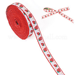 10 Yards Polyester-Erdbeerband&nbsp;OCOR-TA0003-62B