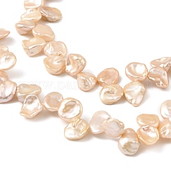 Fili di perle di perline keshi barocche naturali&nbsp;PEAR-B004-07A-01A