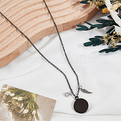 Collares colgantes con frasco de perfume de acero inoxidable 304&nbsp;NJEW-DR00021