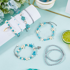 7 Stück Kauri-Muschel-Armband-Sets mit mehreren Strängen&nbsp;BJEW-SC0001-50