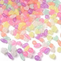 Leuchtende transparente Acrylperlen&nbsp;LACR-Q001-02