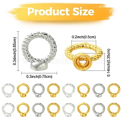 10 Stück Messingring-Charm-Verbinder&nbsp;KK-YW0004-18G