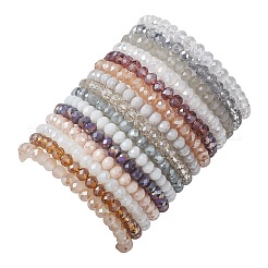 15 braccialetti di perline di vetro galvanizzate&nbsp;BJEW-JB13022