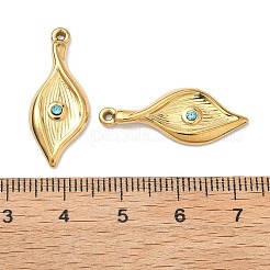 Ciondoli in strass in acciaio inossidabile 304&nbsp;STAS-L308-10G