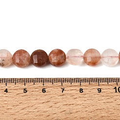 Brins de perles de quartz rutile en poils de lapin rouge naturel&nbsp;GG-CBA4808-D01-01