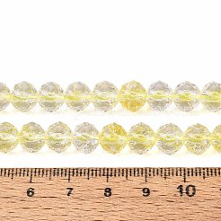 Hebras de cuentas de vidrio transparente craqueladas&nbsp;X1-GLAA-N063-8mm-08