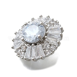 Pendentifs avec zircon cubiques à micro-pavés en laiton&nbsp;KK-D295-15P