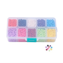 10 Farben handgemachte Fimo Perlen&nbsp;CLAY-JP0001-01-4mm