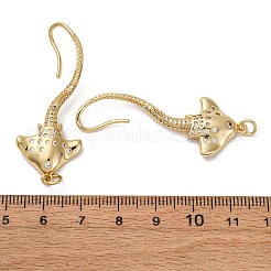 Rack-Plattierung Messing Mikropavé klare Zirkonia große Anhänger&nbsp;EJEW-D063-15G-1